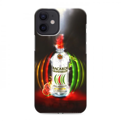 Дизайнерский силиконовый с усиленными углами чехол для Iphone 12 Mini Bacardi