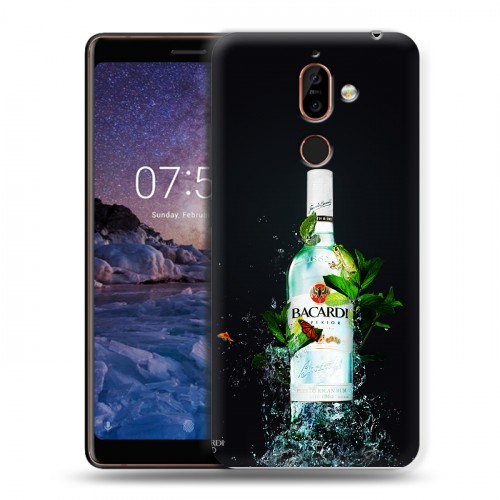 Дизайнерский пластиковый чехол для Nokia 7 Plus Bacardi