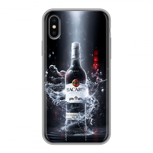 Дизайнерский силиконовый чехол для Iphone x10 Bacardi