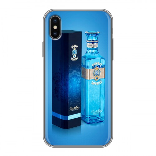 Дизайнерский силиконовый чехол для Iphone x10 Bombay Sapphire