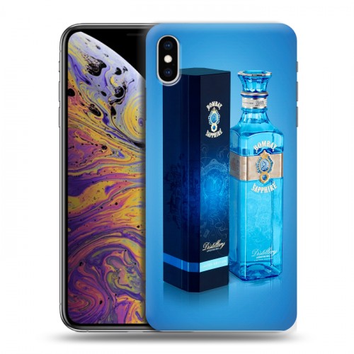 Дизайнерский силиконовый чехол для Iphone Xs Max Bombay Sapphire