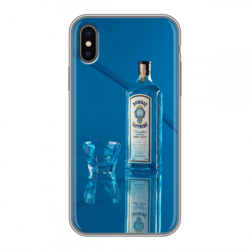 Дизайнерский силиконовый чехол для Iphone x10 Bombay Sapphire