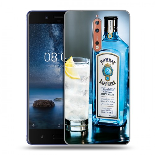 Дизайнерский пластиковый чехол для Nokia 8 Bombay Sapphire