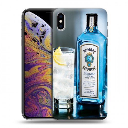 Дизайнерский силиконовый чехол для Iphone Xs Max Bombay Sapphire