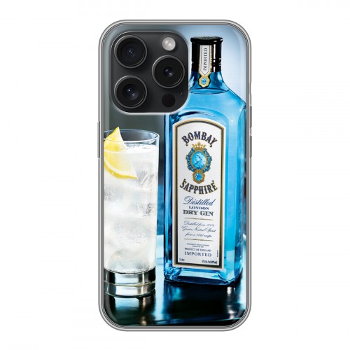 Дизайнерский силиконовый чехол для Iphone 15 Pro Bombay Sapphire