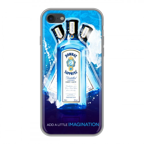 Дизайнерский силиконовый чехол для Iphone 7 Bombay Sapphire