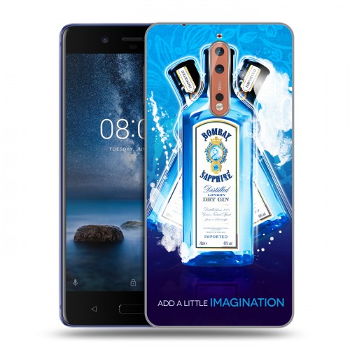 Дизайнерский пластиковый чехол для Nokia 8 Bombay Sapphire