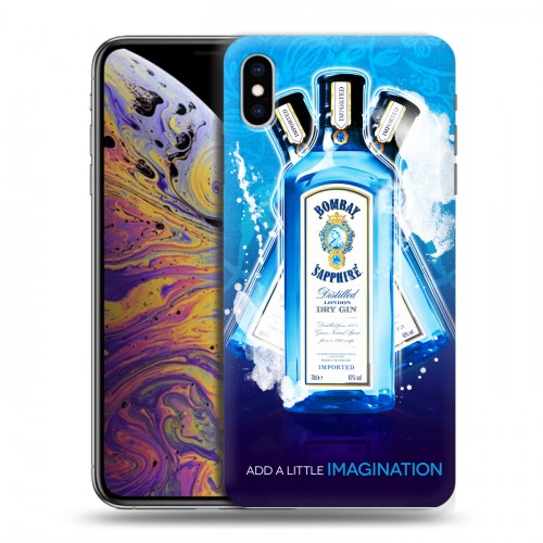 Дизайнерский силиконовый чехол для Iphone Xs Max Bombay Sapphire