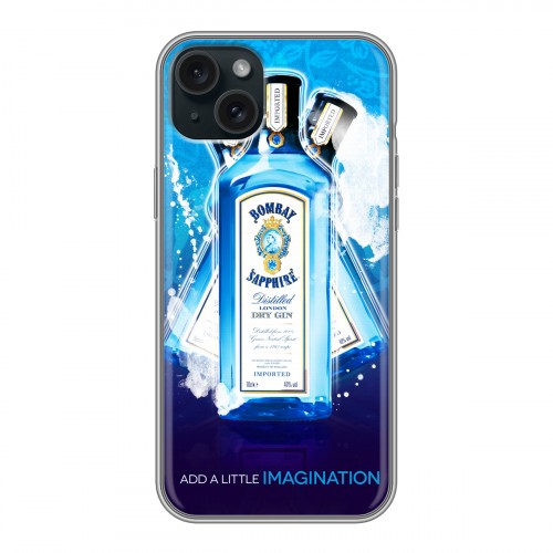 Дизайнерский силиконовый чехол для Iphone 15 Plus Bombay Sapphire