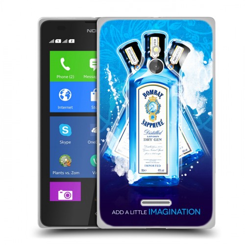 Дизайнерский силиконовый чехол для Nokia XL Bombay Sapphire