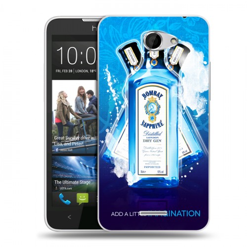 Дизайнерский пластиковый чехол для HTC Desire 516 Bombay Sapphire