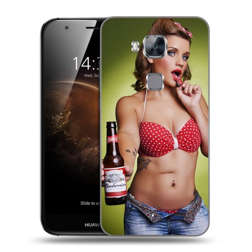 Дизайнерский пластиковый чехол для Huawei G8 Budweiser