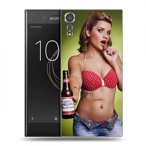 Дизайнерский пластиковый чехол для Sony Xperia XZs Budweiser