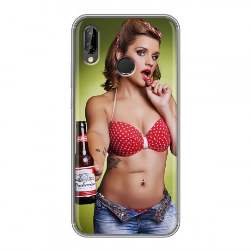 Дизайнерский силиконовый чехол для Huawei P20 Lite Budweiser