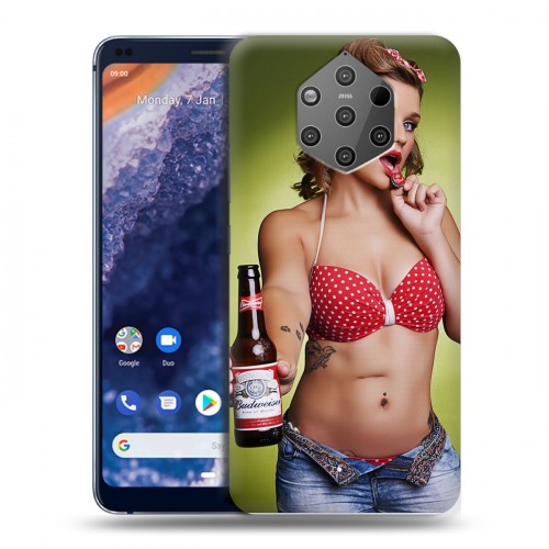 Дизайнерский силиконовый чехол для Nokia 9 PureView Budweiser