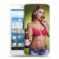 Дизайнерский пластиковый чехол для Huawei Ascend D2 Budweiser