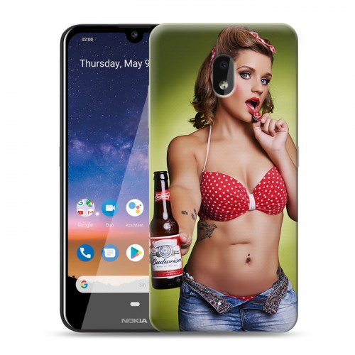 Дизайнерский силиконовый чехол для Nokia 2.2 Budweiser