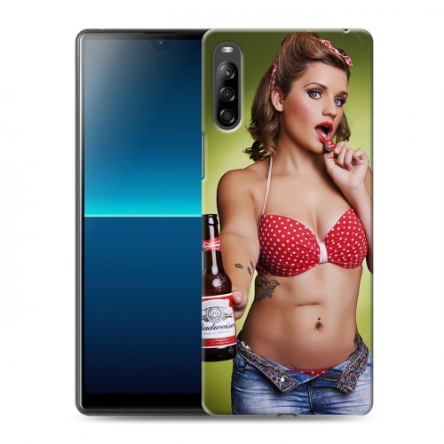 Дизайнерский силиконовый с усиленными углами чехол для Sony Xperia L4 Budweiser