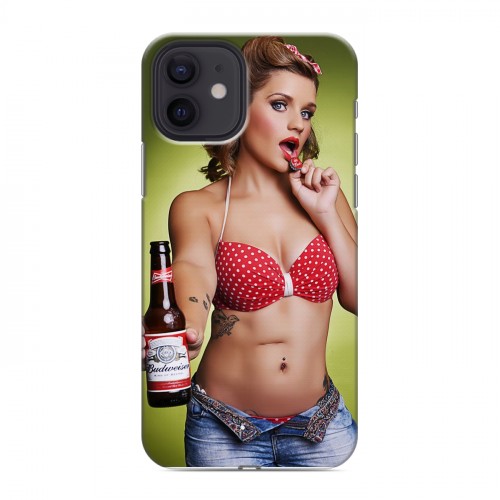 Дизайнерский силиконовый чехол для Iphone 12 Budweiser