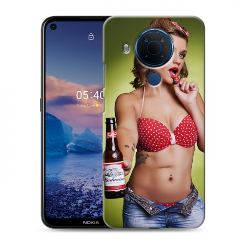 Дизайнерский силиконовый чехол для Nokia 5.4 Budweiser