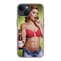 Дизайнерский пластиковый чехол для Iphone 14 Budweiser