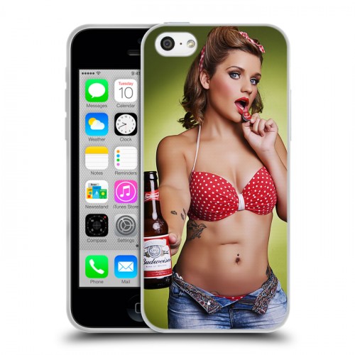 Дизайнерский пластиковый чехол для Iphone 5c Budweiser