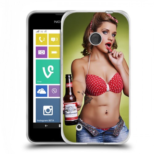 Дизайнерский пластиковый чехол для Nokia Lumia 530 Budweiser