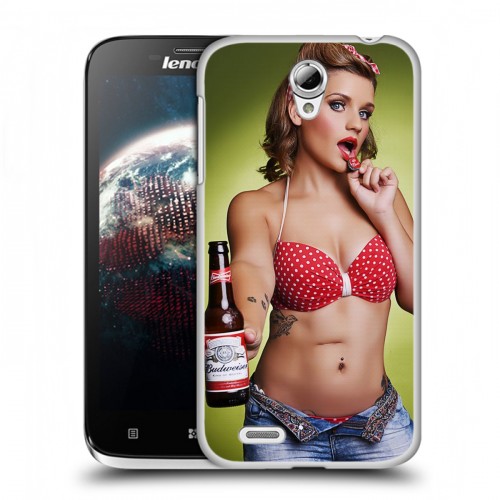 Дизайнерский пластиковый чехол для Lenovo A859 Ideaphone Budweiser