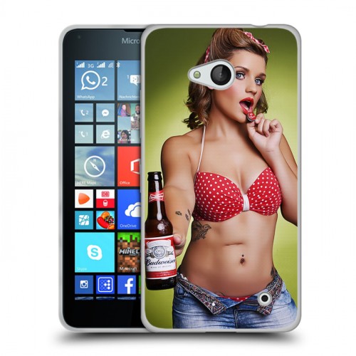 Дизайнерский пластиковый чехол для Microsoft Lumia 640 Budweiser