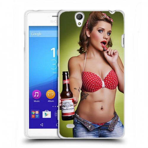 Дизайнерский пластиковый чехол для Sony Xperia C4 Budweiser