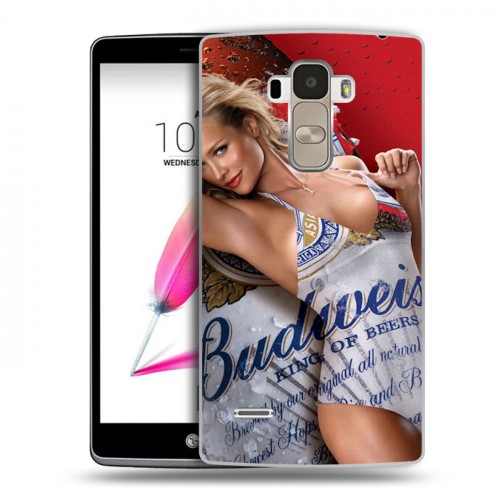 Дизайнерский пластиковый чехол для LG G4 Stylus Budweiser