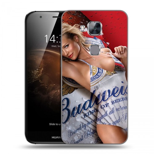 Дизайнерский пластиковый чехол для Huawei G8 Budweiser