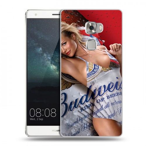 Дизайнерский пластиковый чехол для Huawei Mate S Budweiser