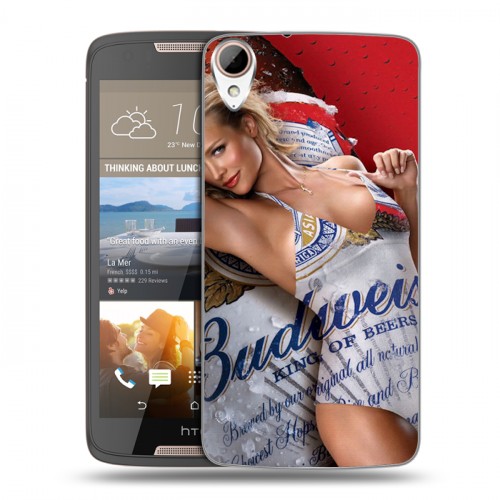 Дизайнерский силиконовый чехол для HTC Desire 828 Budweiser