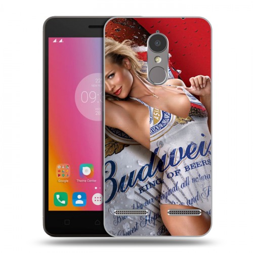 Дизайнерский пластиковый чехол для Lenovo K6 Budweiser