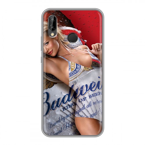 Дизайнерский силиконовый чехол для Huawei P20 Lite Budweiser