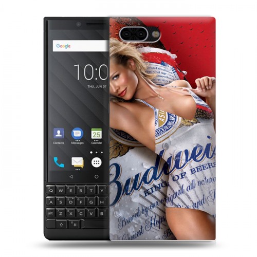 Дизайнерский пластиковый чехол для BlackBerry KEY2 Budweiser