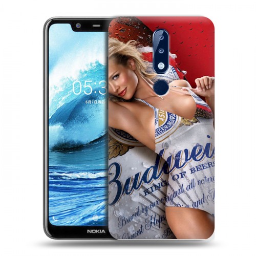 Дизайнерский силиконовый чехол для Nokia 5.1 Plus Budweiser