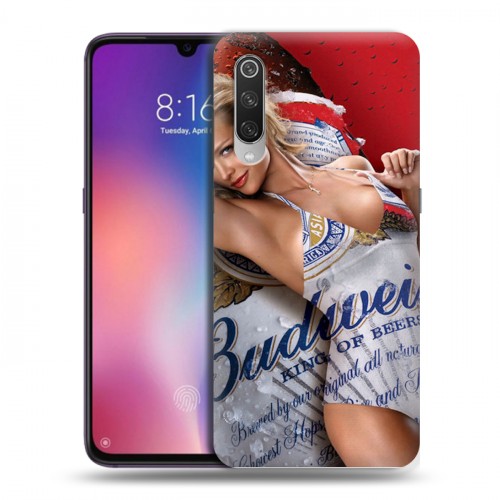 Дизайнерский силиконовый с усиленными углами чехол для Xiaomi Mi9 Budweiser