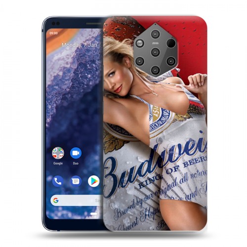 Дизайнерский силиконовый чехол для Nokia 9 PureView Budweiser