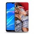 Дизайнерский пластиковый чехол для Huawei Y6 (2019) Budweiser