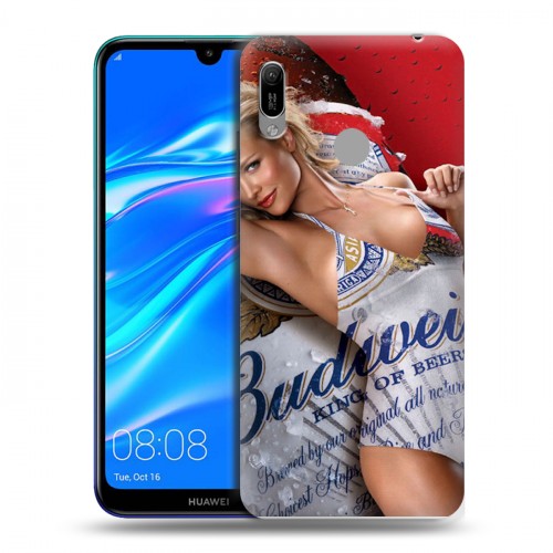 Дизайнерский пластиковый чехол для Huawei Y6 (2019) Budweiser