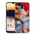 Дизайнерский силиконовый с усиленными углами чехол для Nokia 2.3 Budweiser