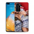 Дизайнерский пластиковый чехол для Huawei P40 Budweiser