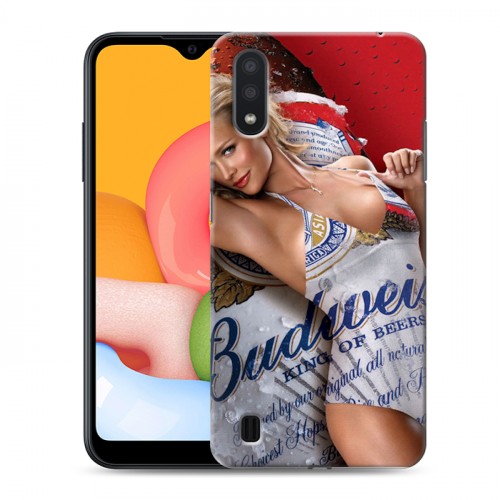 Дизайнерский силиконовый чехол для Samsung Galaxy M01 Budweiser