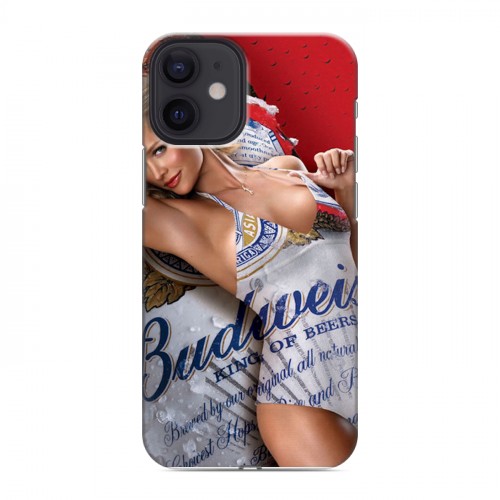 Дизайнерский пластиковый чехол для Iphone 12 Mini Budweiser