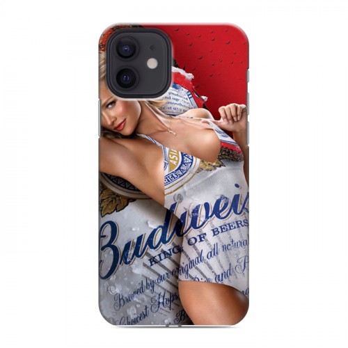 Дизайнерский силиконовый чехол для Iphone 12 Budweiser