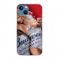 Дизайнерский силиконовый чехол для Iphone 13 Budweiser