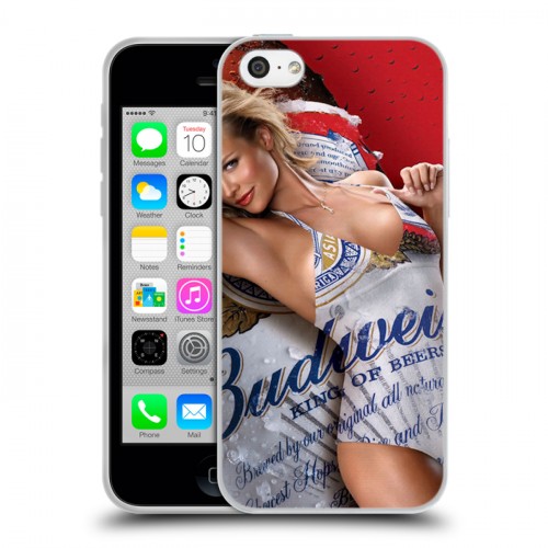 Дизайнерский пластиковый чехол для Iphone 5c Budweiser