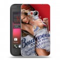 Дизайнерский пластиковый чехол для HTC Desire 200 Budweiser